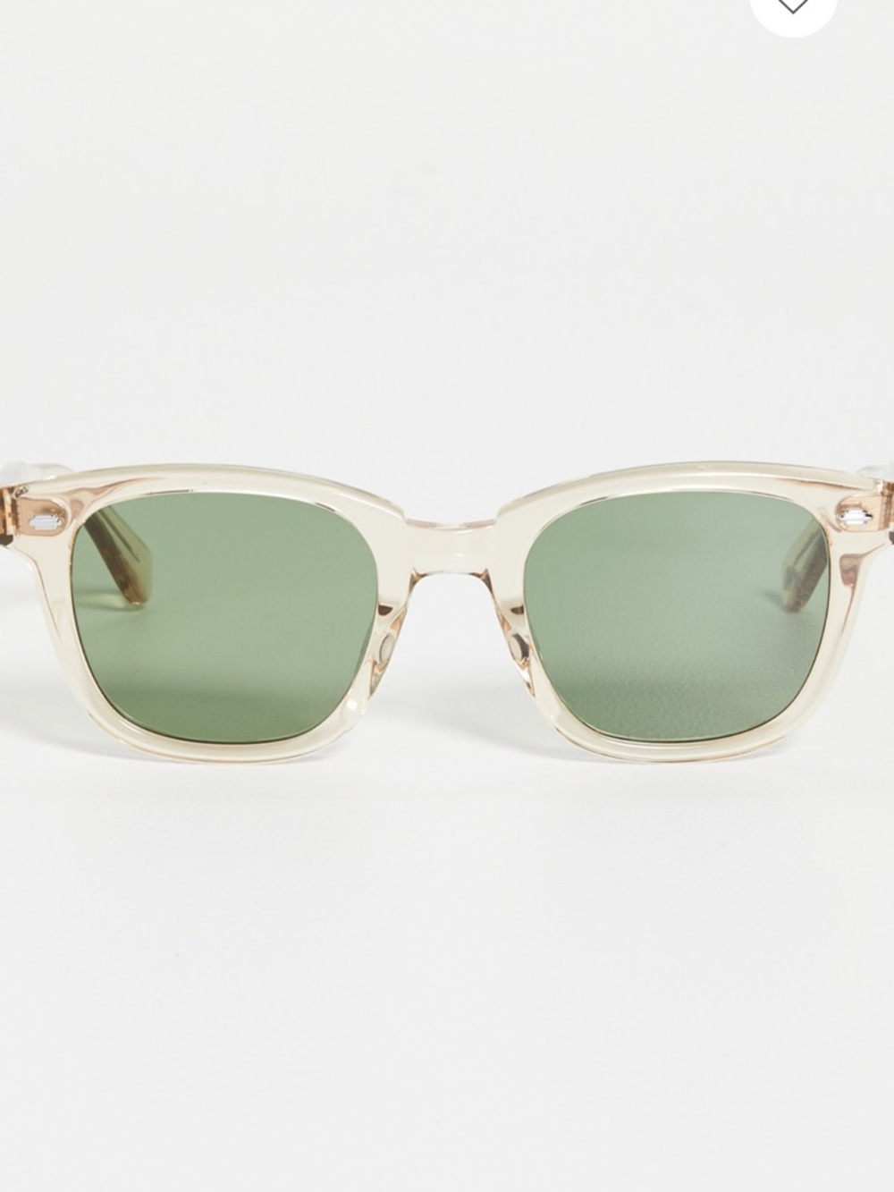 GARRETT LEIGHT Calabar Sunglasses Champagne/Semi-Flat Pure Green